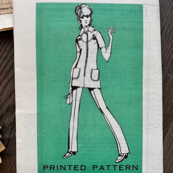 RARE Vintage 50s Mail Order 9203 Sewing Pattern Sm Girl Scouts Pantsuit COMPLETE - Picture 3 of 8